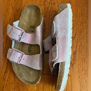 Birkenstock Arizona pink silver size 38